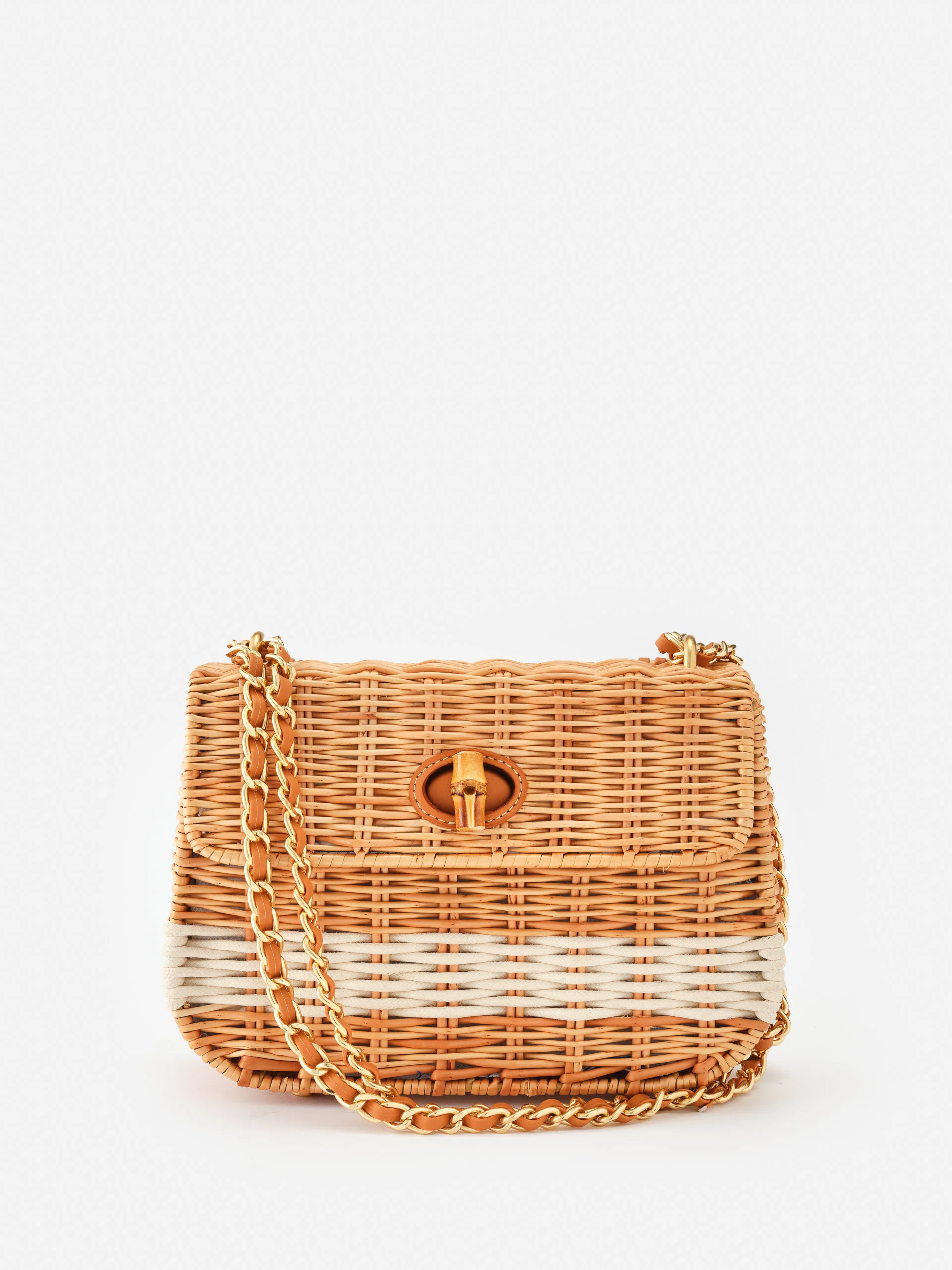 J.McLaughlin Women's Waverly Wicker Handbag Natural | J.McLaughlin