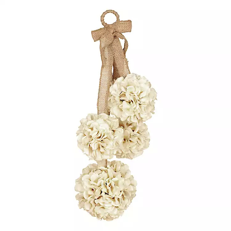 Cream Hydrangea Door Swag | Kirkland's Home