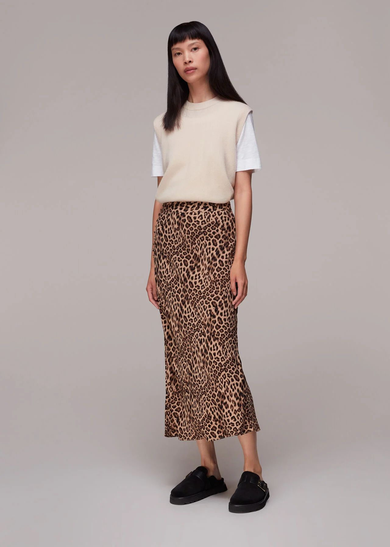 Jungle Cheetah Button Skirt | Whistles