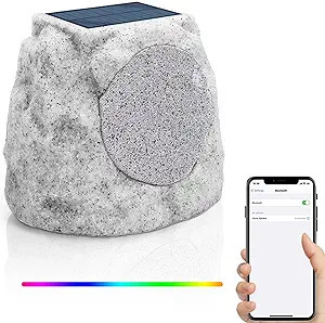 NiceBuy Rock Speakers Outdoor Waterproof Bluetooth Wireless Solar Powered Rock Speaker System Rec... | Amazon (US)