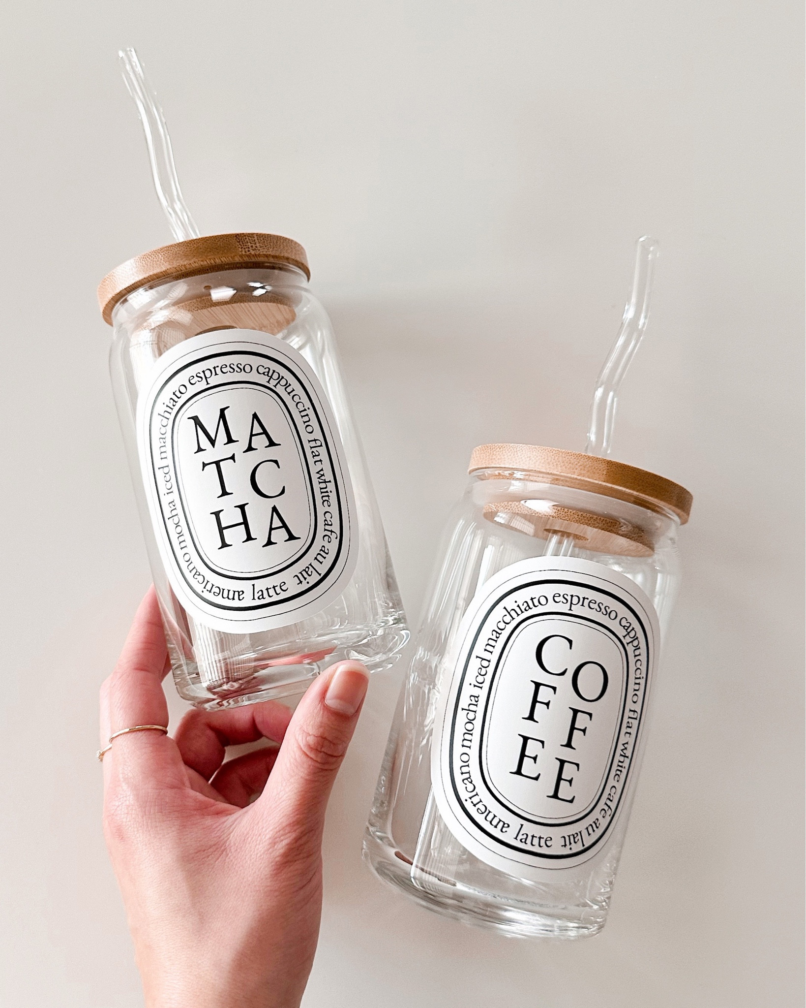 diptyque inspired beer can glasses with bamboo lids + straw! really cute @etsy find 🤓 the hole at the top can fit a boba straw so i may need to pick that one up too! can’t wait to use them! ✌️ {02.26.23}

#LTKhome #LTKunder50 #LTKFind