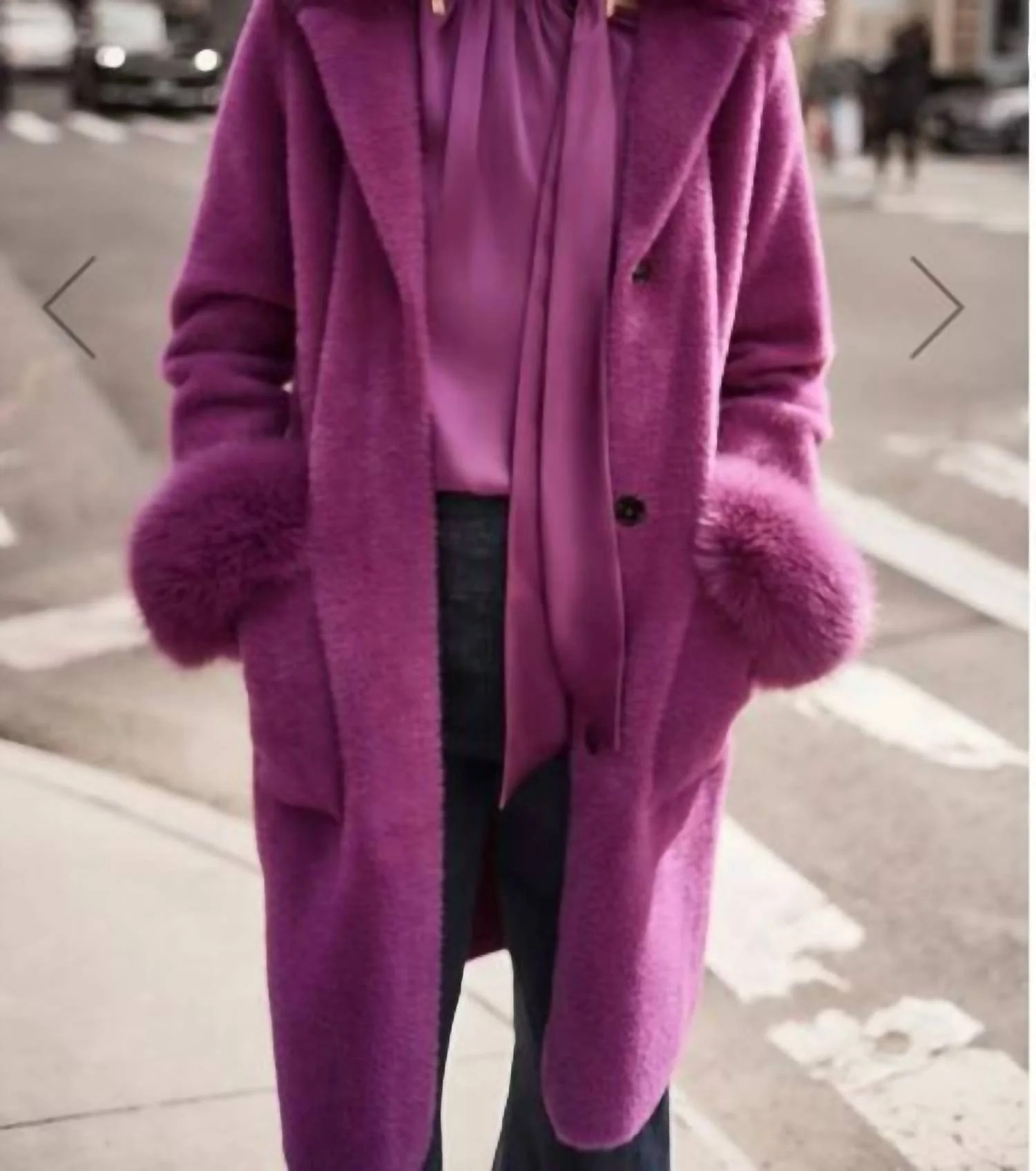 Empress Feather Yarn Faux Fur Coat | Shop Simon