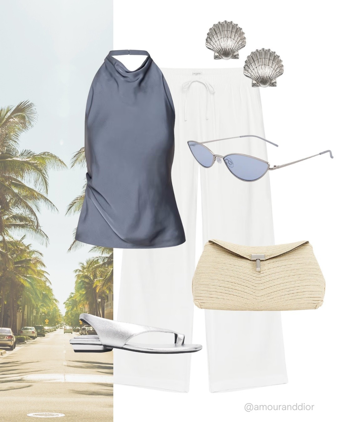 Linen pants and a satin top outfit idea for summer 🌊🐚

#LTKootd #LTKOver40 #LTKSeasonal