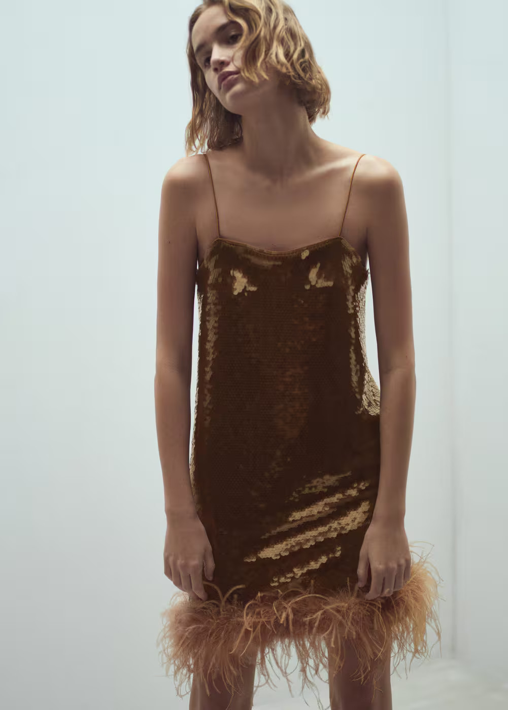 Sequin dress with fringe detail -  Women | Mango USA | MANGO (US)