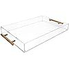Isaac Jacobs Clear Acrylic Tray with Handle (11x17, Clear with Gold Handle) | Amazon (US)