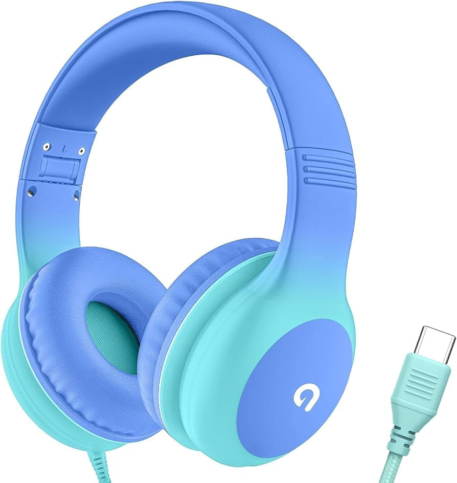ADOOPE Wired Kids Headphones with USB C Plug, 85dB Safe Volume, Adjustable Headband, Tangle-Free ... | Amazon (US)
