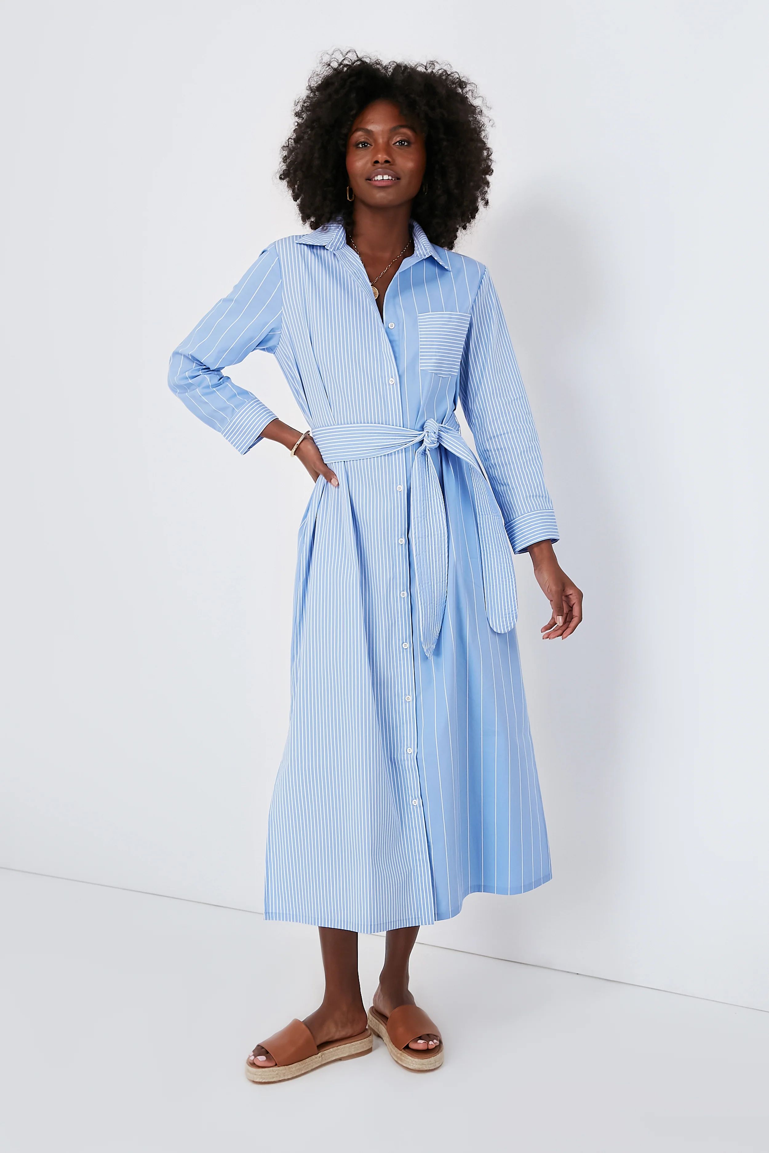 Blue Stripe Chessie Dress | Tuckernuck (US)