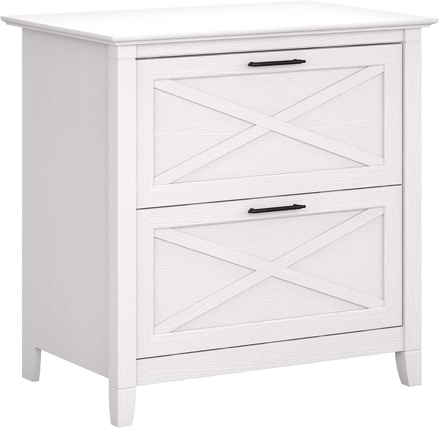 Bush Furniture Key West 2 Drawer Lateral File Cabinet, Pure White Oak | Amazon (US)
