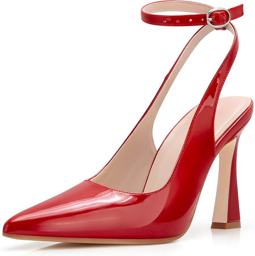 PARTY Womens Pointed Closed Toe Heels Stiletto Slingback High Heel for Women Dressy Pumps for Wed... | Amazon (US)