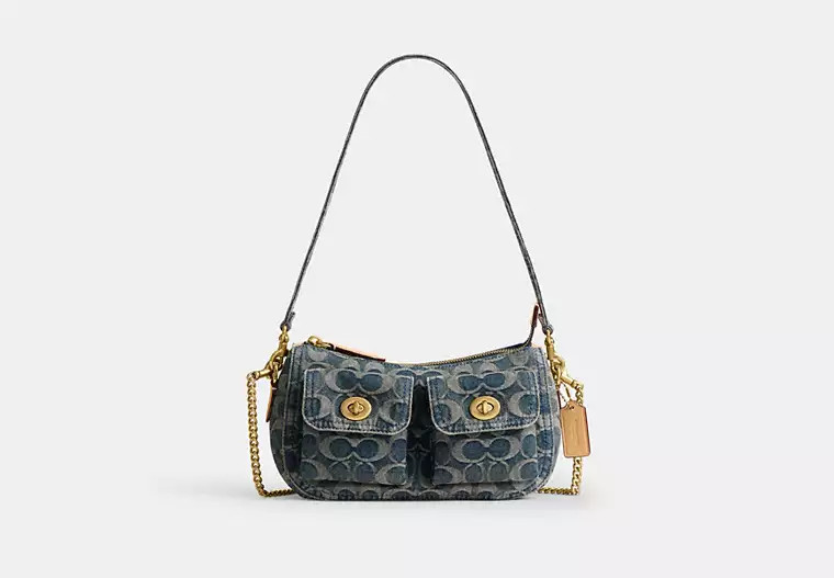 Twin Turnlock Waverly Bag In Signature Regenerative Cotton Denim | Coach (US)