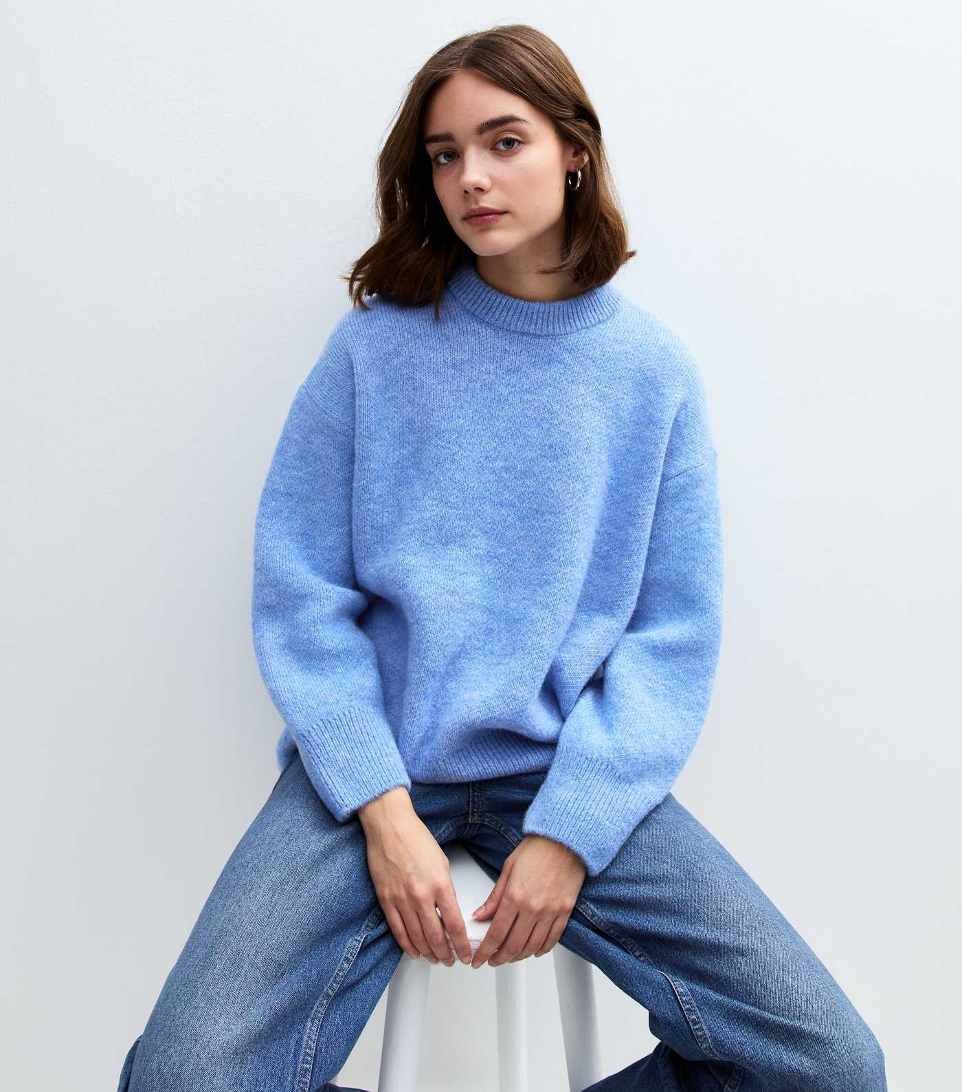 Blue Oversized Crew Neck Jumper
						
						Add to Saved Items
						Remove from Saved Items | New Look (UK)