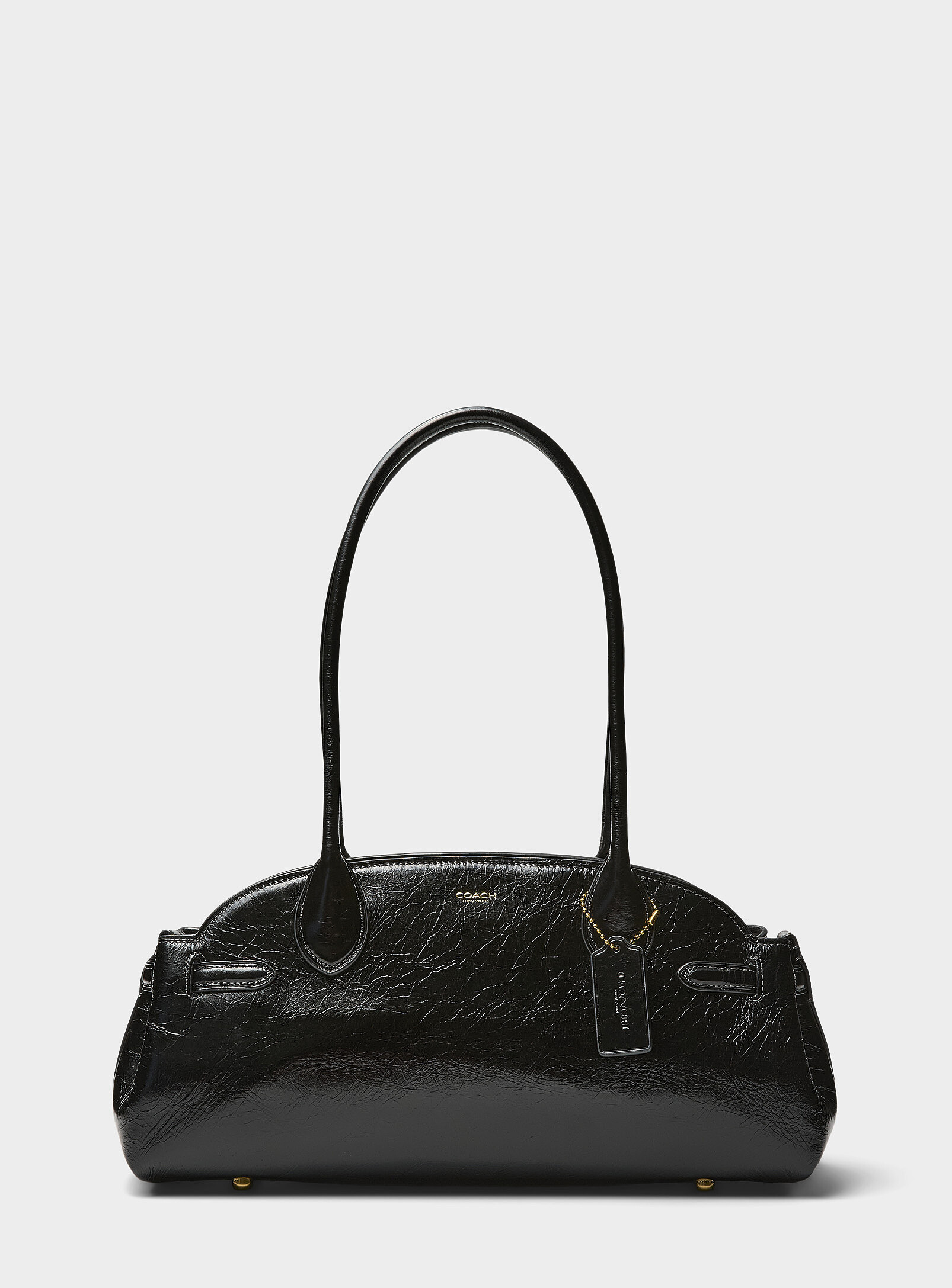 Coach - Empire shiny leather shoulder bag (Women, Black, ONE SIZE) | Simons