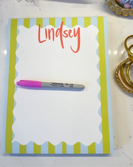 Colorful Stationary 💚🩷🧡. Personalized gifts. Large notepad. Gift tags. 

#LTKGiftGuide