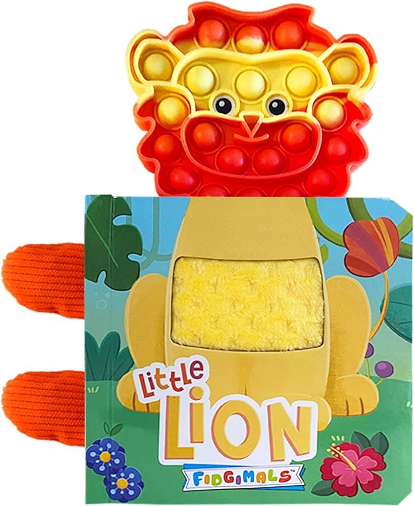 Fidgimals Little Lion Animal Baby Book | Educational Children's Books, Sensory Board Book with Po... | Amazon (US)