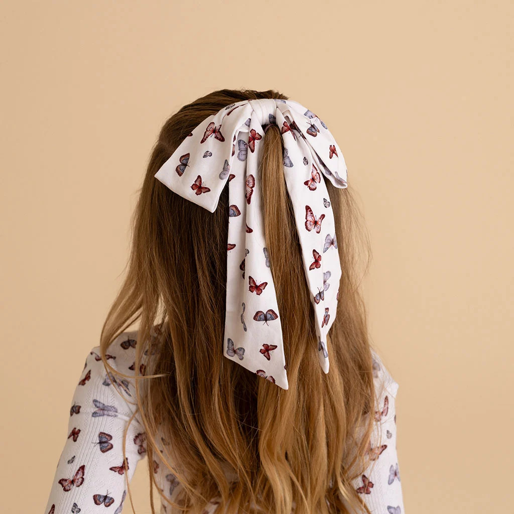Butterfly White Baby Girl Bows | Joan | Posh Peanut