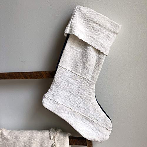 White Mudcloth Christmas Stocking | Amazon (US)