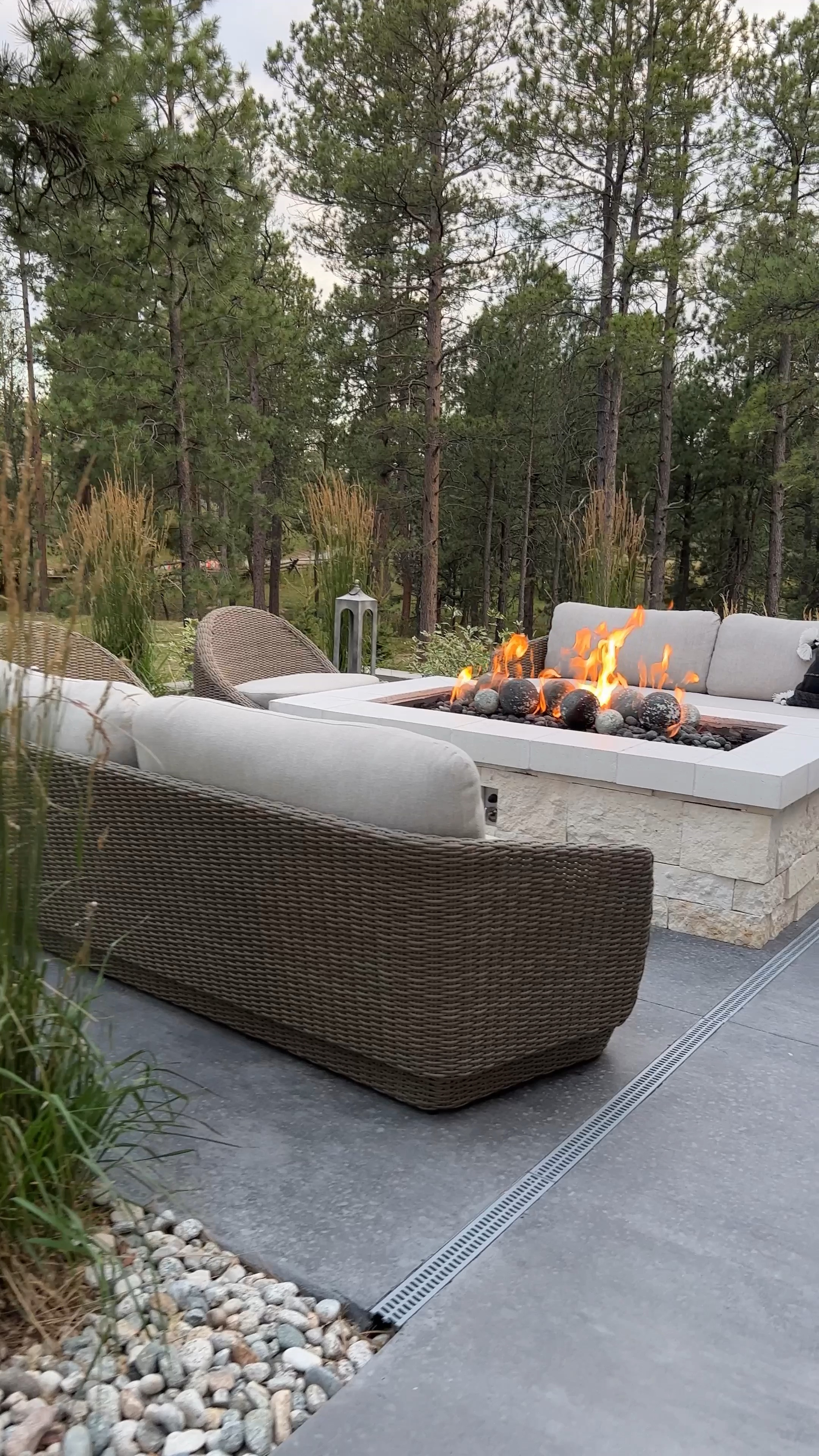 Outdoor patio furniture! I fell in love with the sat last summer… I love the shape and the overall vibe. I have two of the single malts chairs. Then I have two 3-seat lounge couch. I skipped the coffee table option. The covers tend to fly off if super windy if you get those. 

#LTKhome #LTKSeasonal #LTKVideo