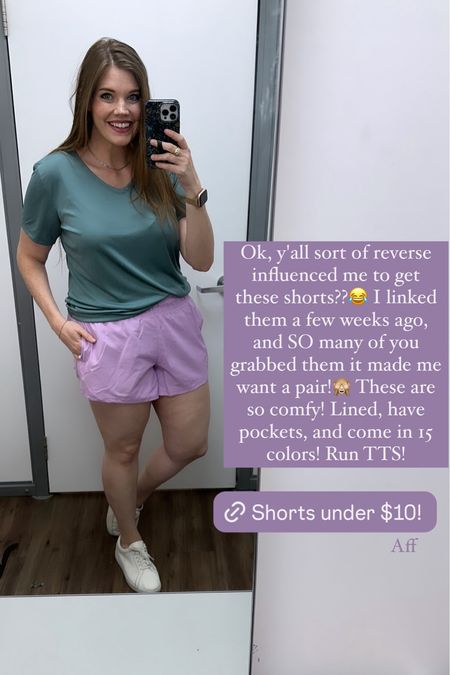 These Walmart shorts are the best!! Under $10, comes in over 10 colors, lined, and have pockets! Such a great lululemon dupe! Wearing a large in shorts and shirt and I'm 5'8"
.............
Lululemon shorts dupe Walmart shorts summer outfit plus size shorts plus size workout clothes workout tee dry fit tee alo dupe alo yoga dupe workout tee workout shorts spring outfit travel look travel outfit comfy shorts lounge shorts lavender shorts Mother's Day gift under $20 Mother's Day gift ideas lavender skirt summer clothes midsize shorts workout shorts under $20 workout shorts under $10 mom uniform mom outfit 

#LTKfamily #LTKmidsize #LTKfitness