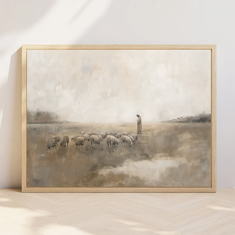 Dear to the heart of the Shepherd - Jesus Christ Art, DIGITAL PRINT, Bible Art, Wall Art, Christi... | Etsy (US)