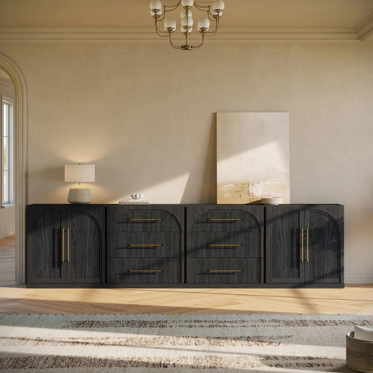 4-Piece Modular Sideboard Set - 1C2B - Ebony (Set of 4) | Wayfair North America