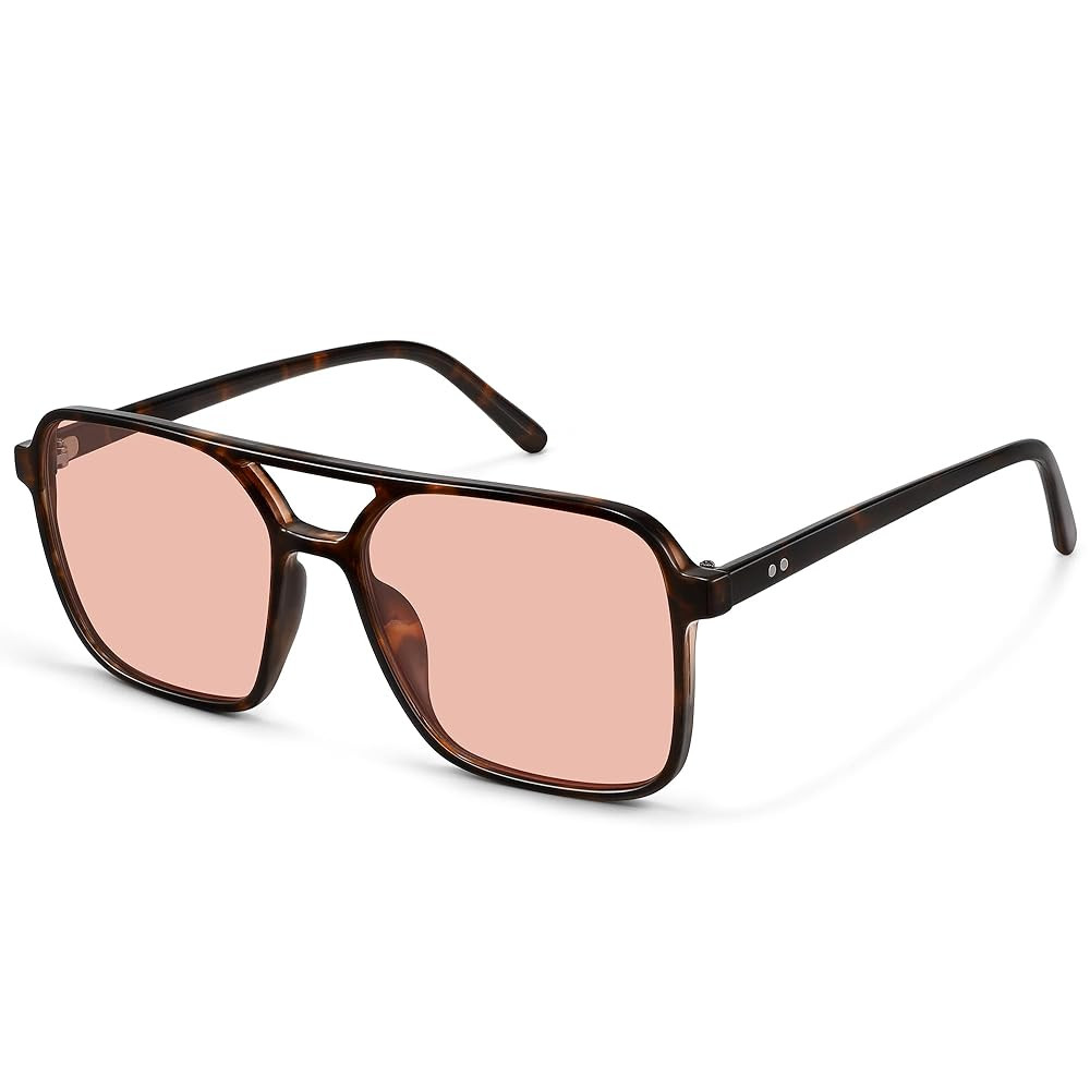 Square Aviator Sunglasses for Women Men Retro Trendy UV Protection Shades | Amazon (US)