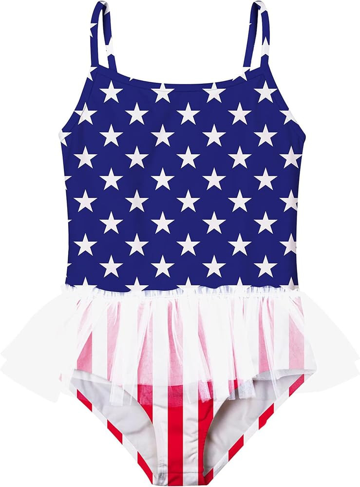 swimsobo Girls Swimsuits One Piece Tutu Mermaid Bathing Suits Quick Dry Swimwear with Cross Adjus... | Amazon (US)