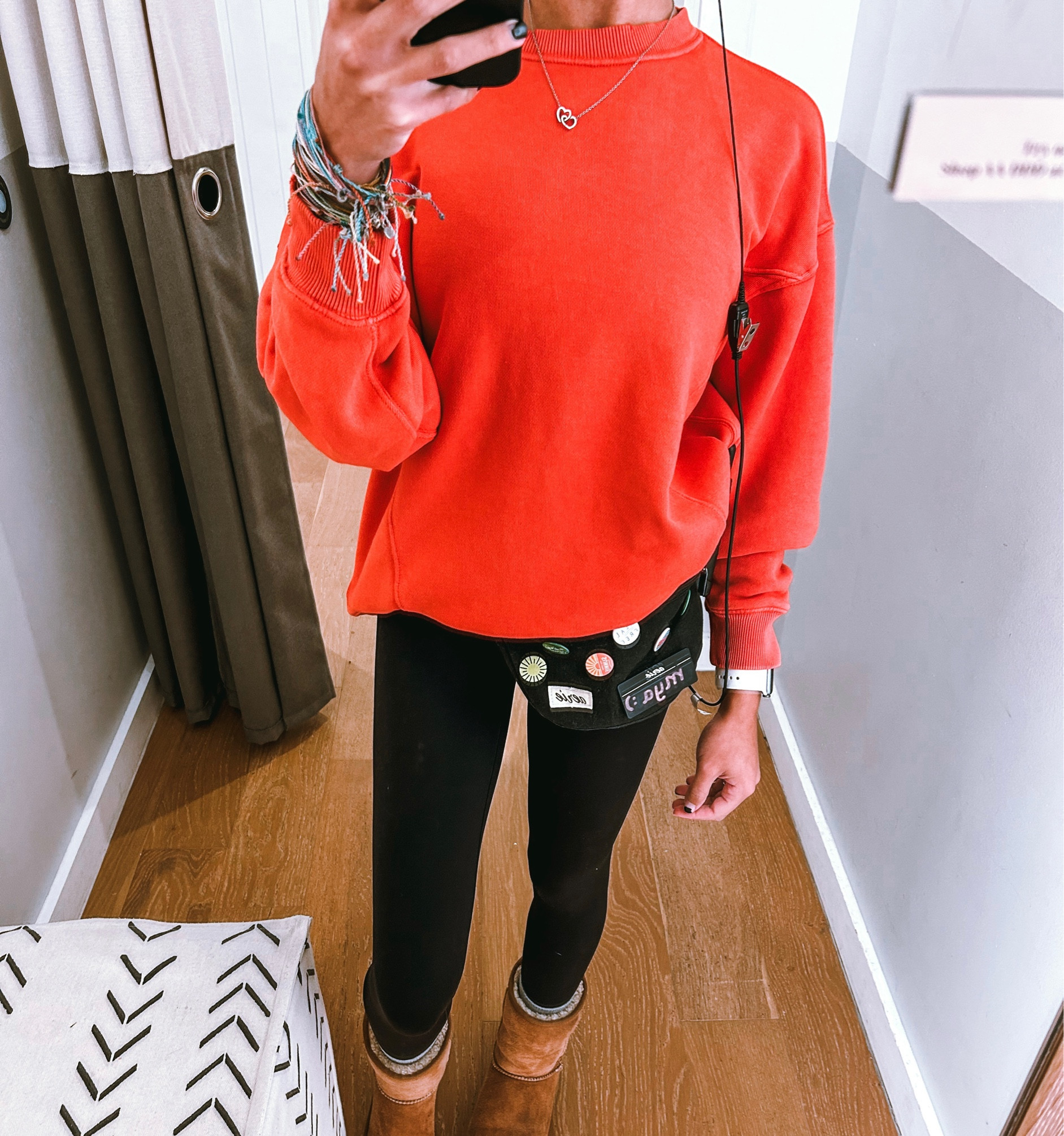 aerie ootd! i work at aerie and i’m also the store influencer aka a myaerie associate :)) i’m wearing the color holiday red 

the chill crews and crossover leggings are a staple in my closet and are perfect for the days where i want to be extra comfy at work!

#LTKstyletip #LTKHoliday #LTKGiftGuide