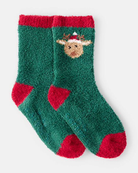 Toddler Reindeer Cozy Socks - Green | Carter's Inc