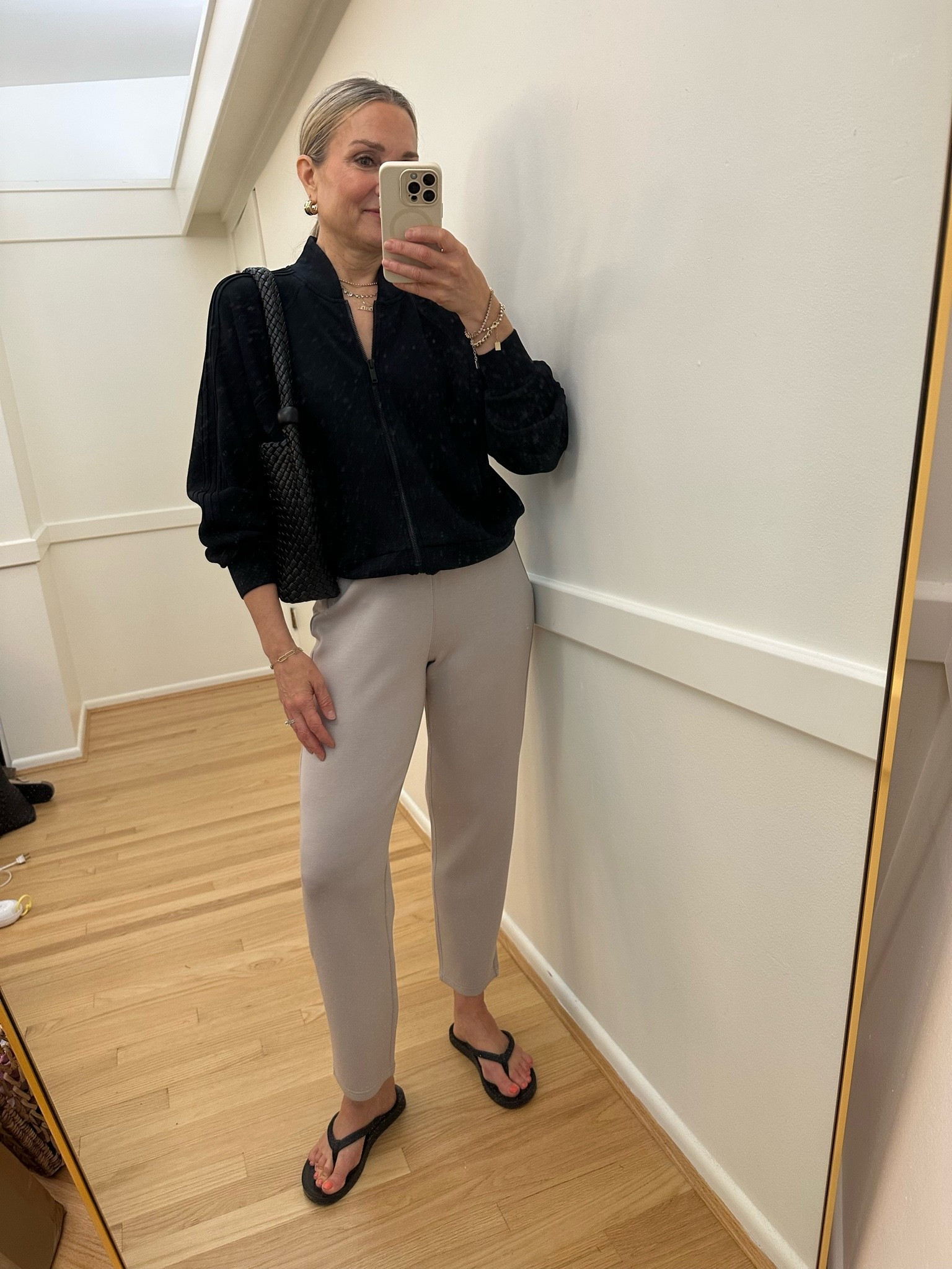 Last chance for the @Spanx sale! Two of my top picks, the track jacket & straight leg pants, both of AirEssentials fabric! Wearing small.

#LTKSaleAlert #LTKOver40 #LTKTravel