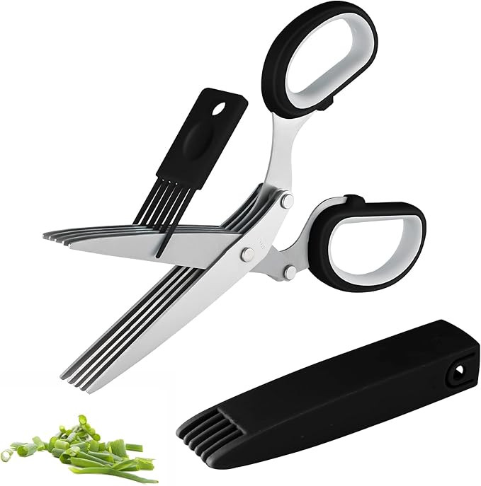 Joyoldelf Gourmet Herb Scissors Set - Master Culinary Multipurpose Cutting Shears with Stainless ... | Amazon (US)