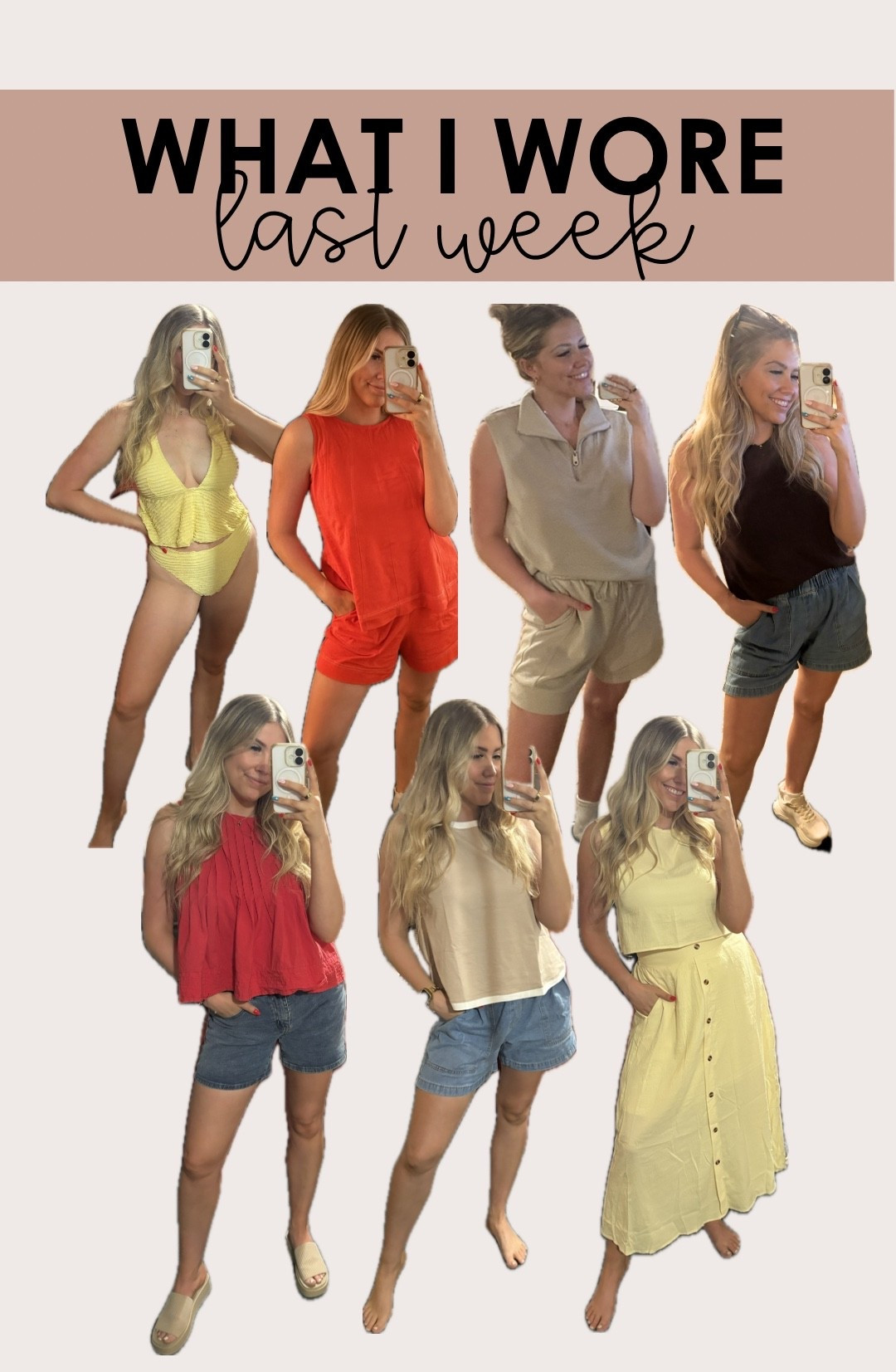 what I’ve worn recently!! 

| summer outfits | womens shorts | mom outfit | womens swimsuit | lounge set | skirt top set

#LTKSeasonal #LTKmomlife #LTKootd