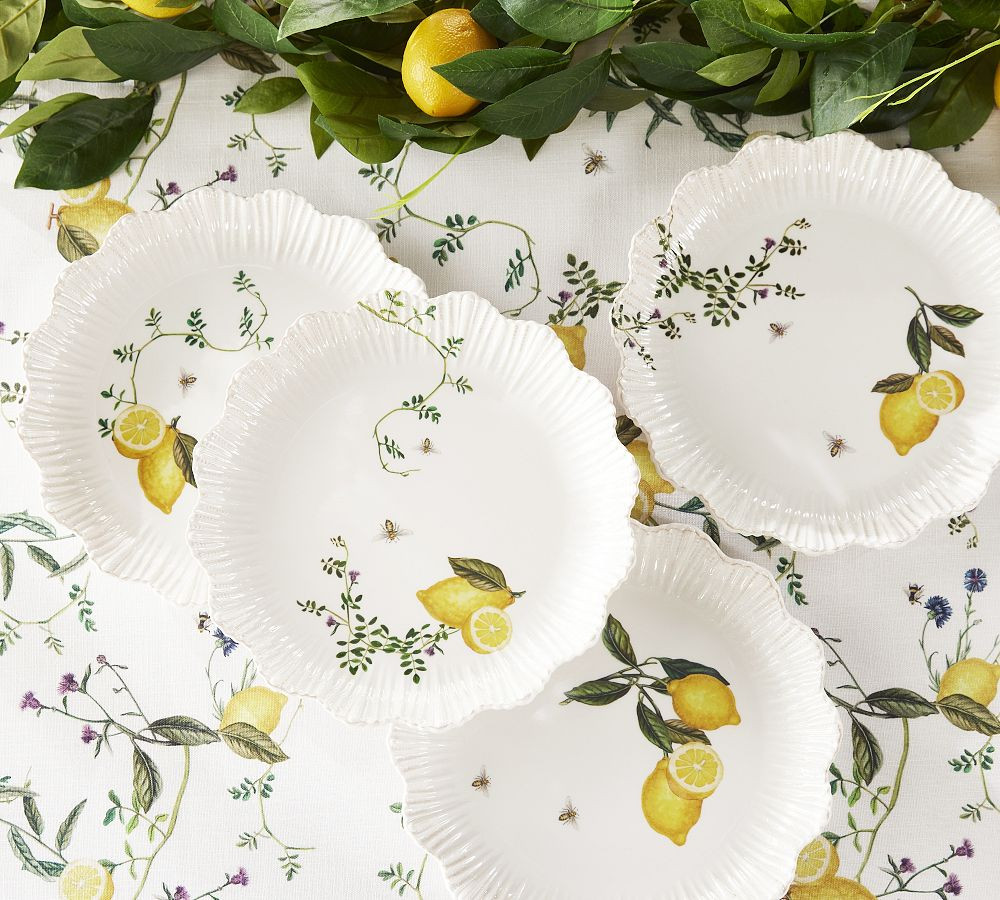 Monique Lhuillier Positano Outdoor Melamine Salad Plates - Set of 4 | Pottery Barn (US)