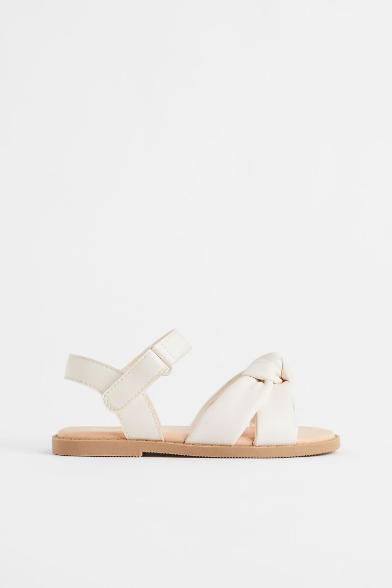 H & M - Knot-detail Sandals - White | H&M (US + CA)
