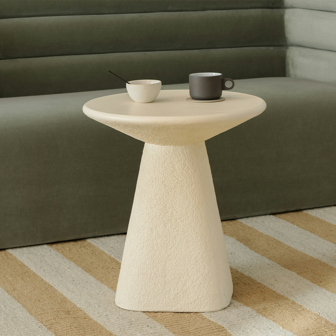 Ozetta Concrete Side Table - Moonlit Ivory | Article