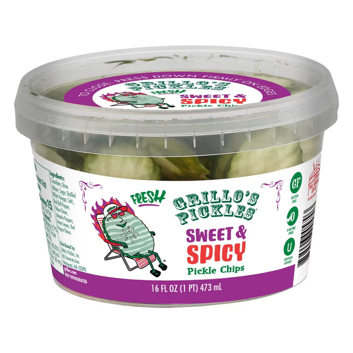 Grillo's Sweet & Spicy Pickle Chips - 16 fl oz | Target
