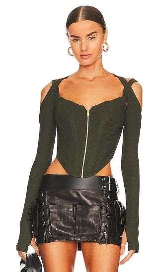 Shift Loop Corset Top in Shadow Green | Revolve Clothing (Global)