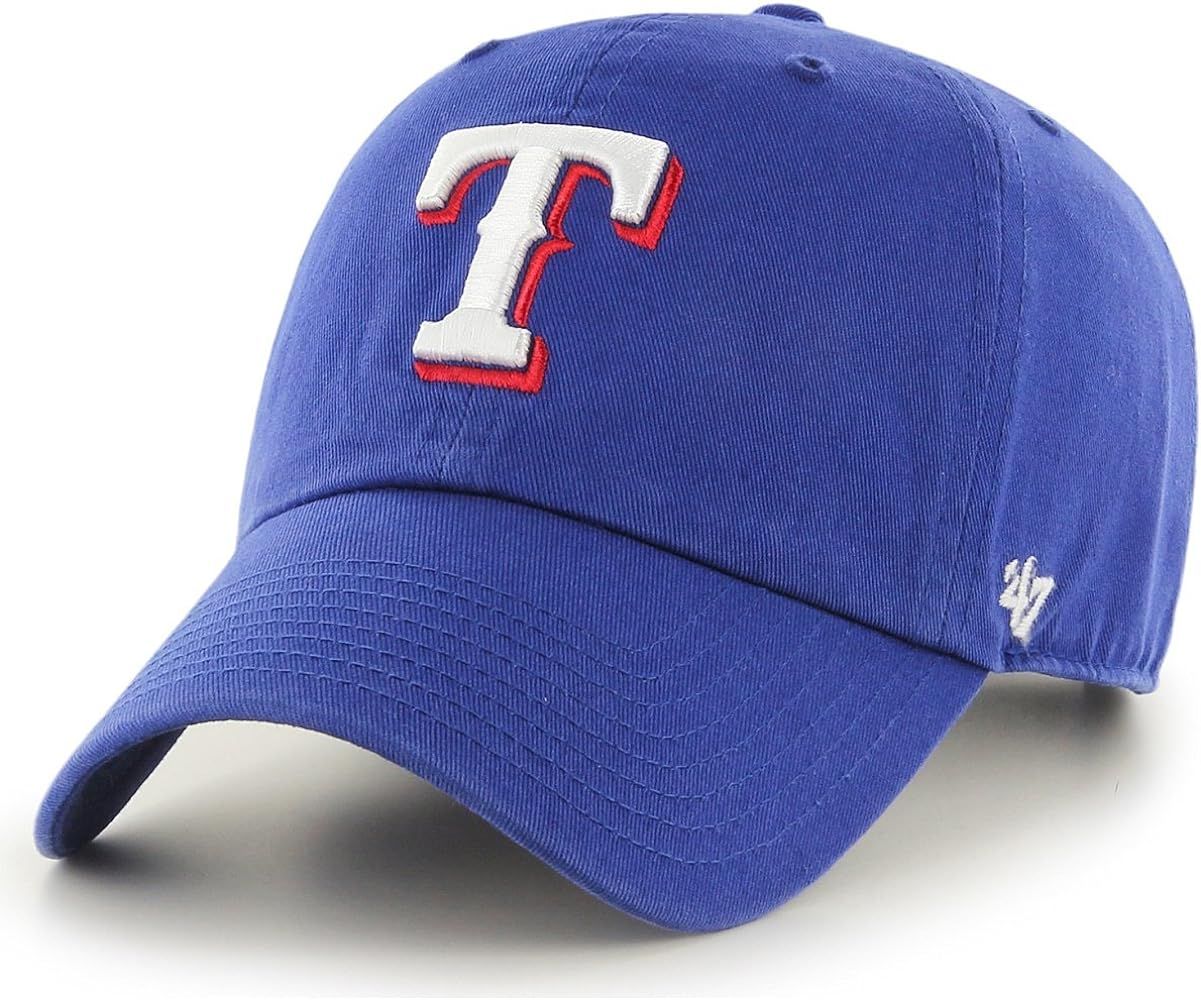 '47 MLB Texas Rangers Clean Up Adjustable Hat, Blue, One Size | Amazon (US)