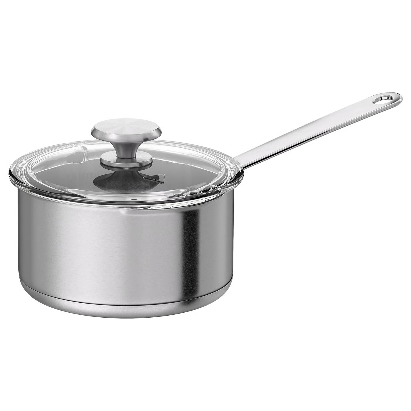 HEMKOMST Saucepan with lid, stainless steel/glass, 2.1 qt | IKEA US
