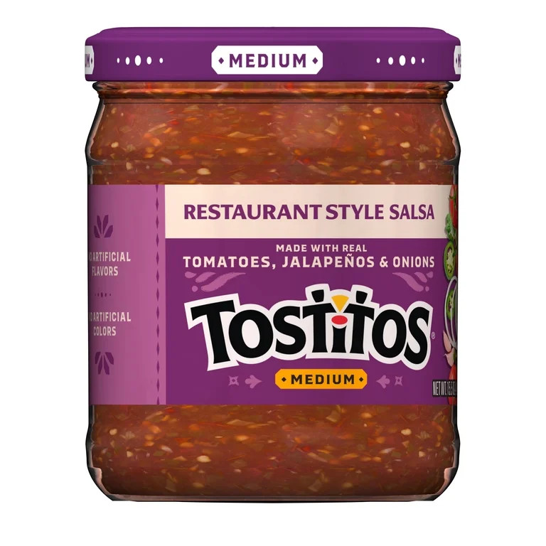 Tostitos Medium Restaurant Style Salsa, No Artificial Colors, No Artificial Flavors, 15.5 oz Jar | Walmart (US)