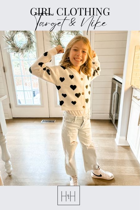 Girl Clothing, young girl jeans, Nike blazers, young girl winter outfit, Target Jeans for Kids. Target. Nike

Livvy is 9 years old and wearing a size 7 in jeans.

#LTKshoecrush #LTKunder100 #LTKkids