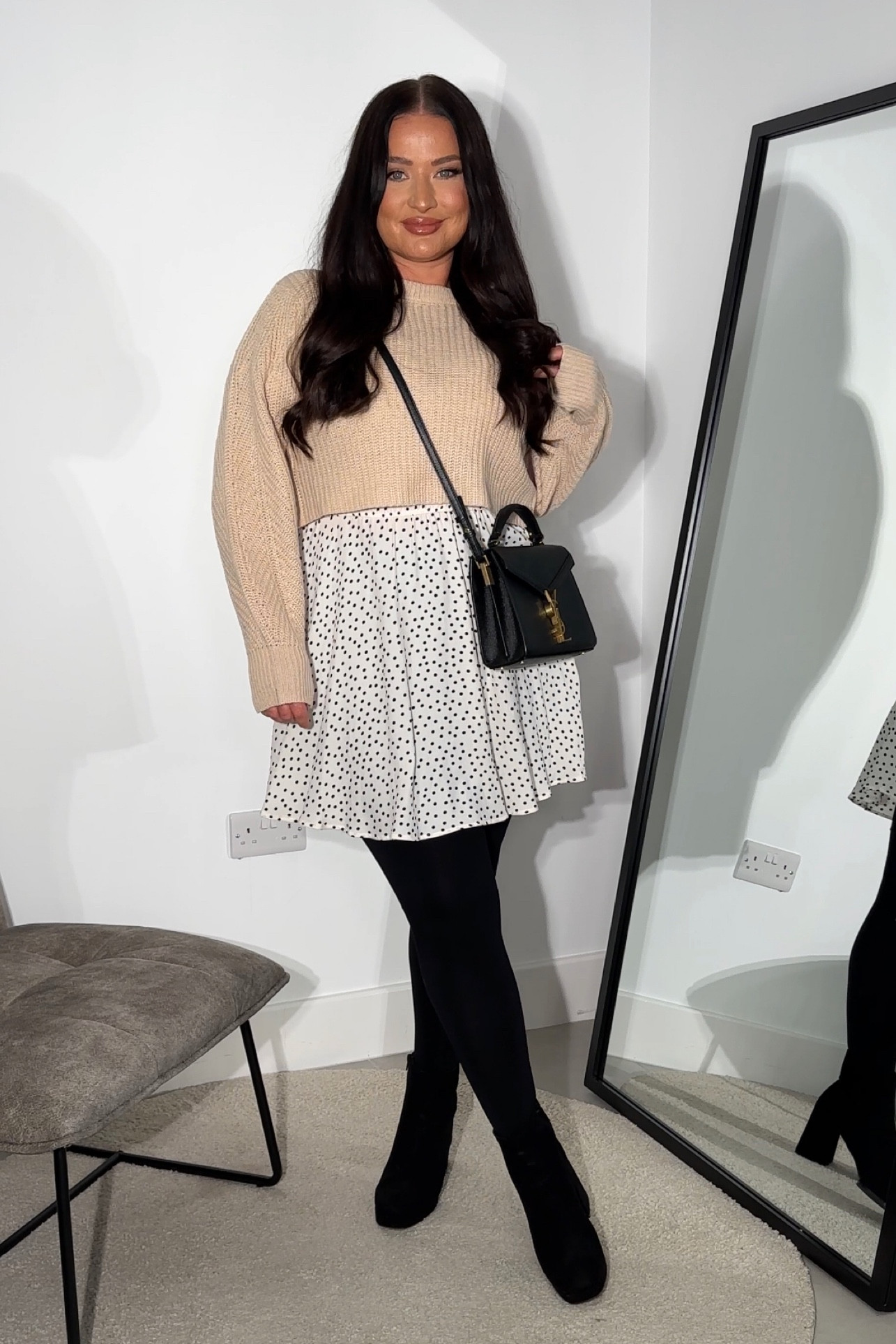 Turn Summer dresses into autumn outfits with crop jumper and tights #cropjumper #autumnoutfits 

#LTKstyletip #LTKSeasonal #LTKmidsize