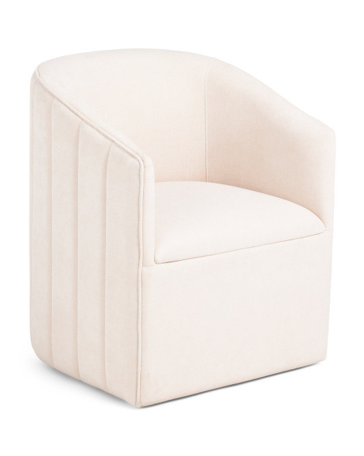 23.5x31 Kai Boucle Rolling Caster Wheel Anywhere Chair | TJ Maxx