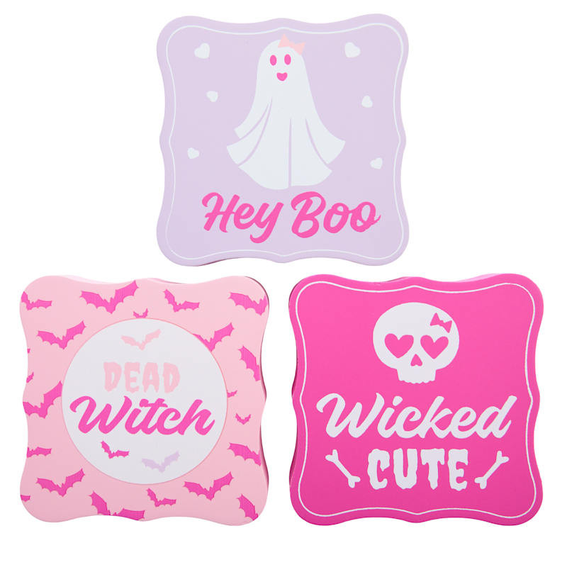 Hey Boo! Set of 3 Light Pink Signs, 3"








	
		
		
			
				Write a Review
			
		
	






	
	
... | At Home