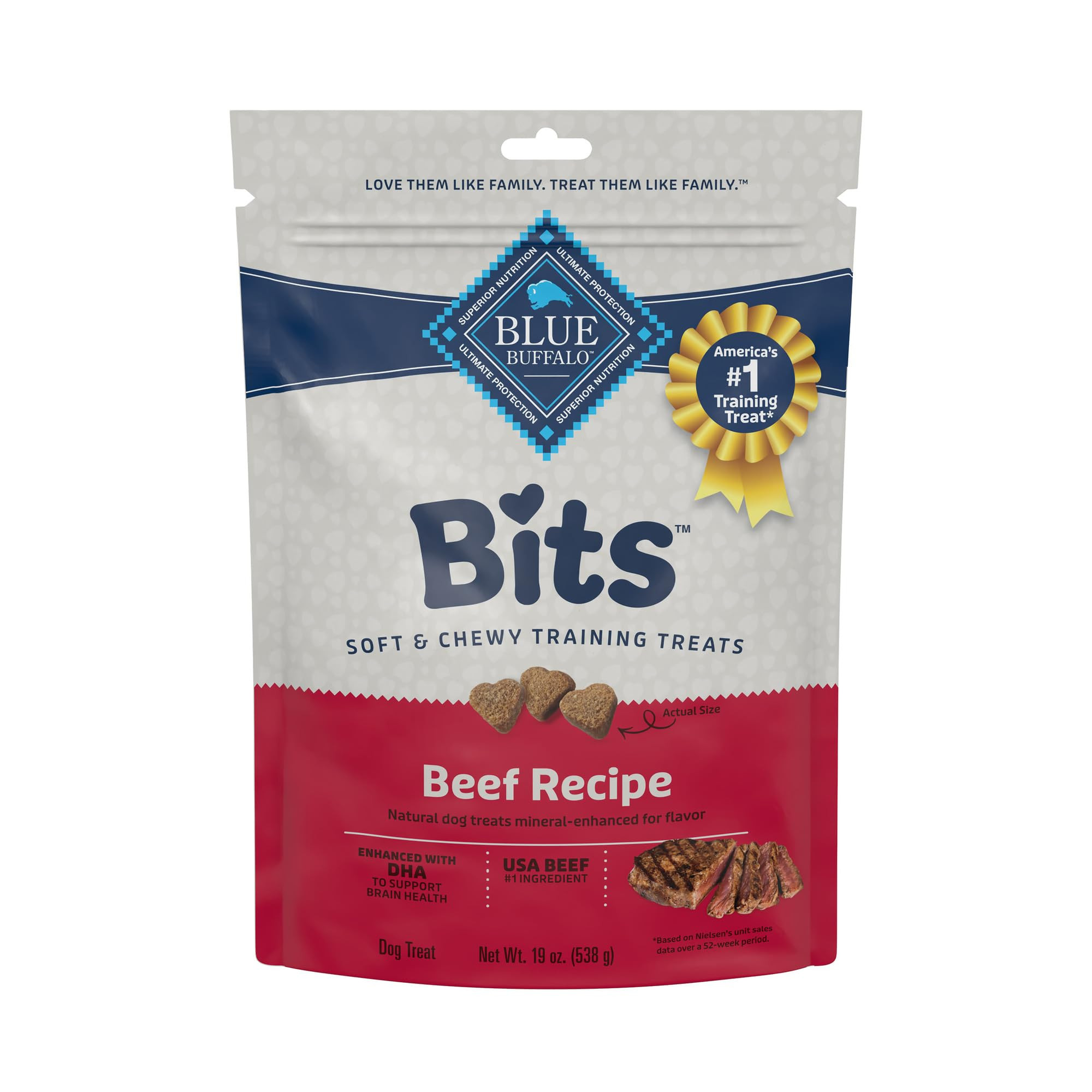 Blue Buffalo Bits Soft Dog Treats for Training, Made With Natural Ingredients & Enhanced with DHA... | Amazon (US)