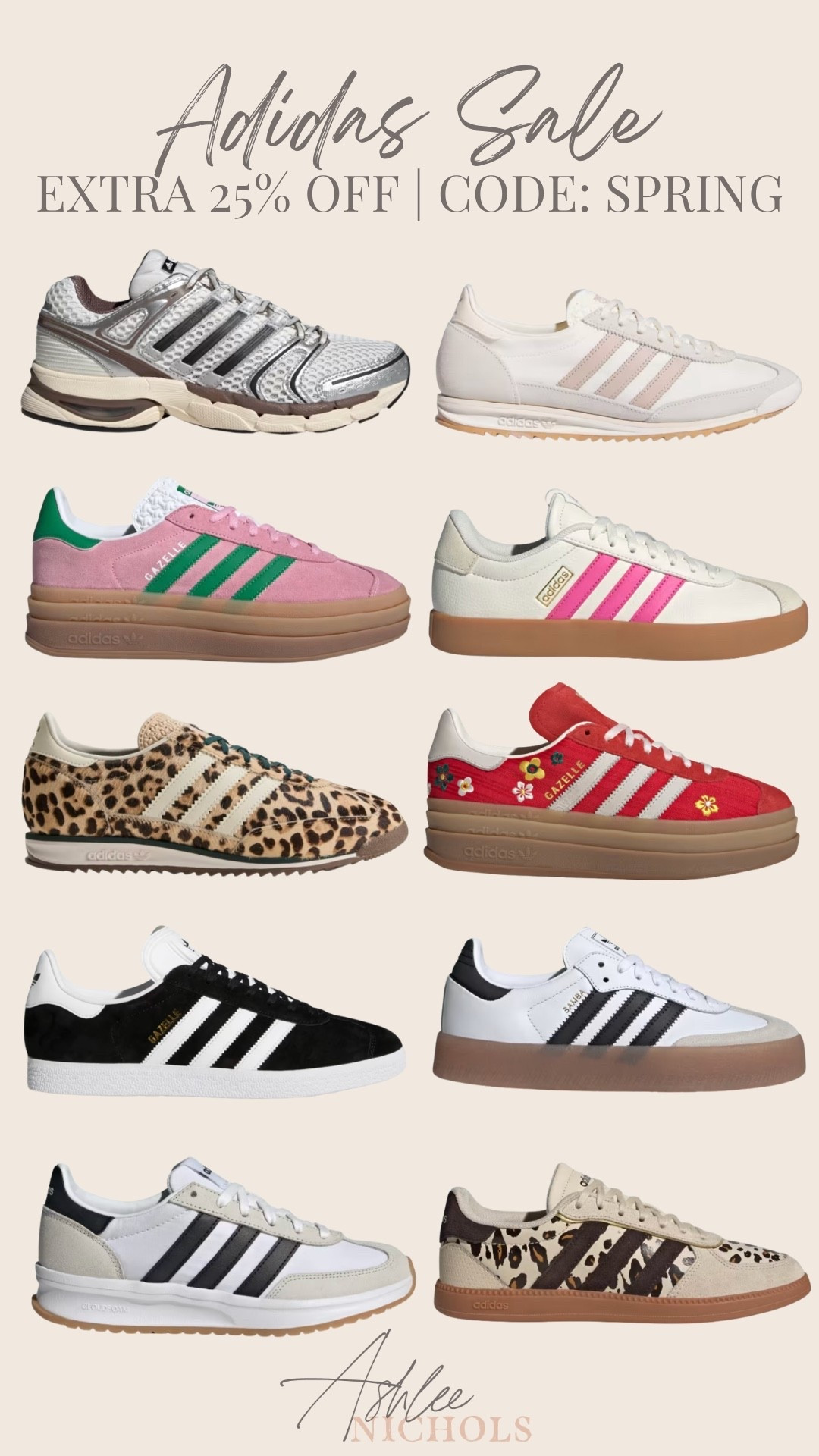 Extra 25% off Adidas with code SPRING

leopard sneakers, adidas sneakers, platform sneakers, athletic shoes 

#LTKSeasonal #LTKSaleAlert #LTKActive