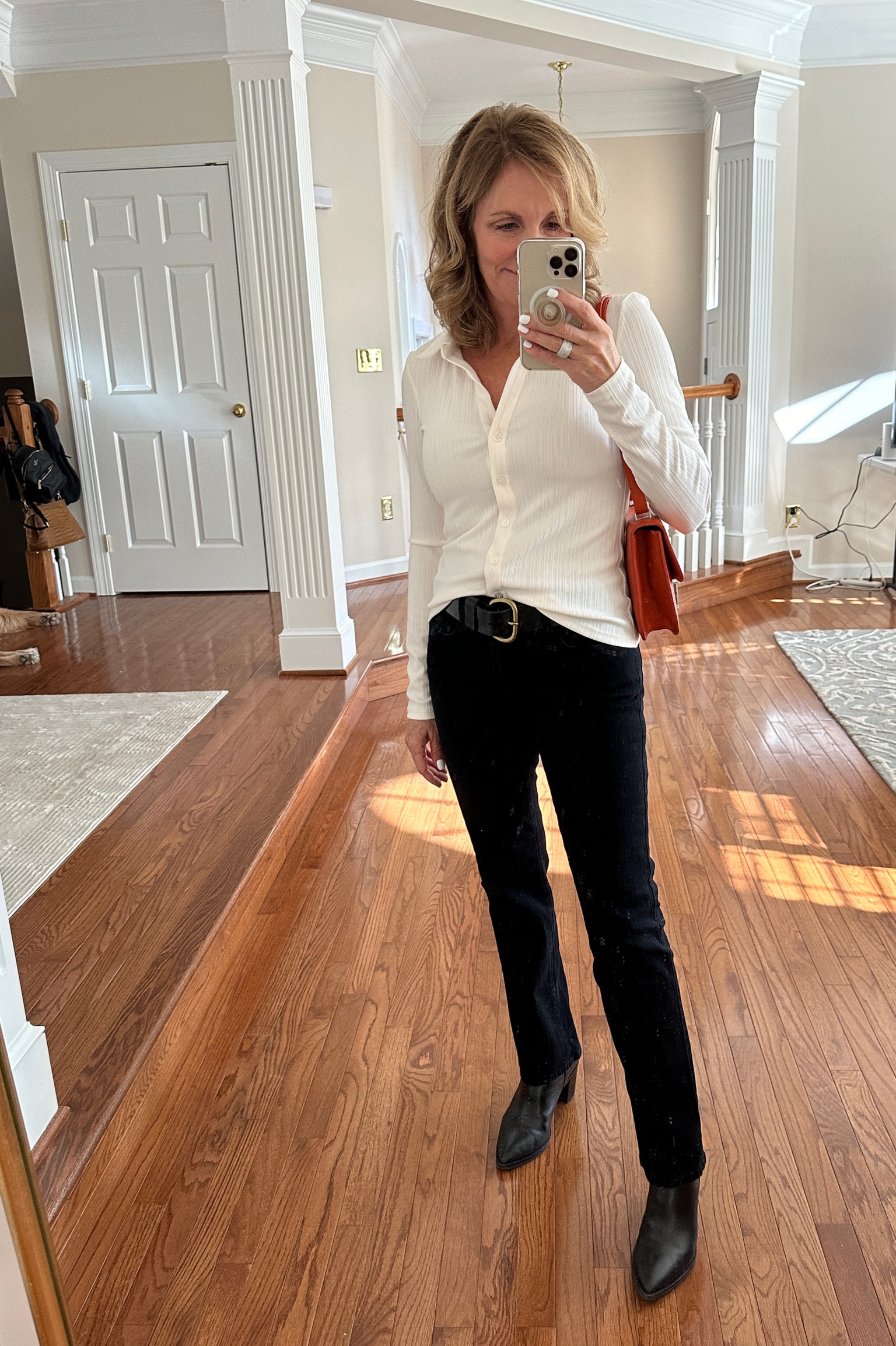 Casual dinner out with friends, love this button down shirt 

#LTKOver40