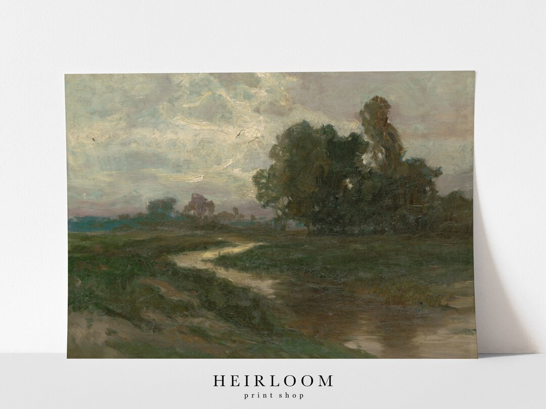 Landscape Painting | Vintage Art | MAILED PRINTS | Vintage Landscape | River Painting | River | Etsy (US)