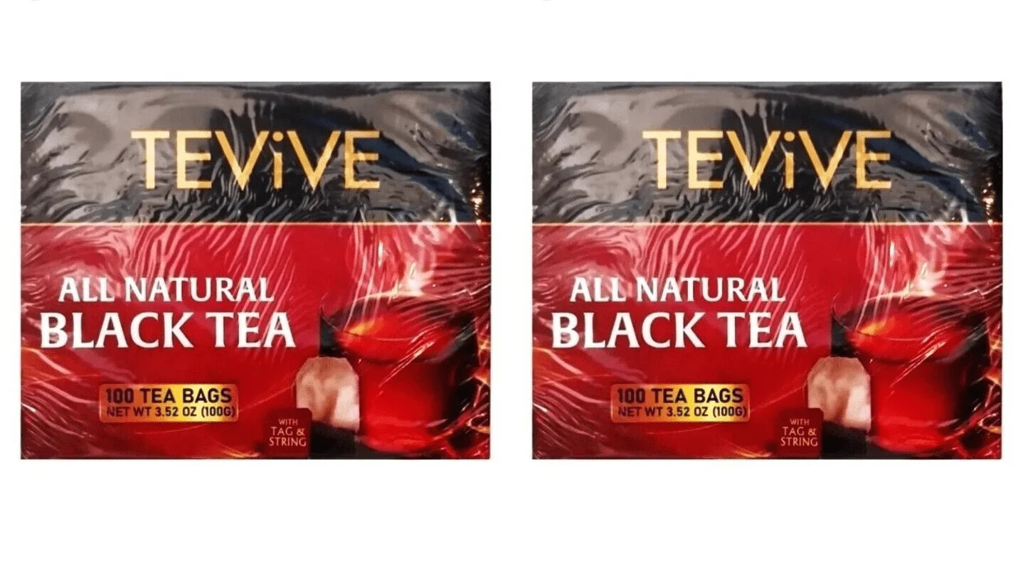 TEViVE All Natural Black Tea, 200 Tea Bags, 3.52 OZ, (2 Boxes of 100) | Walmart (US)