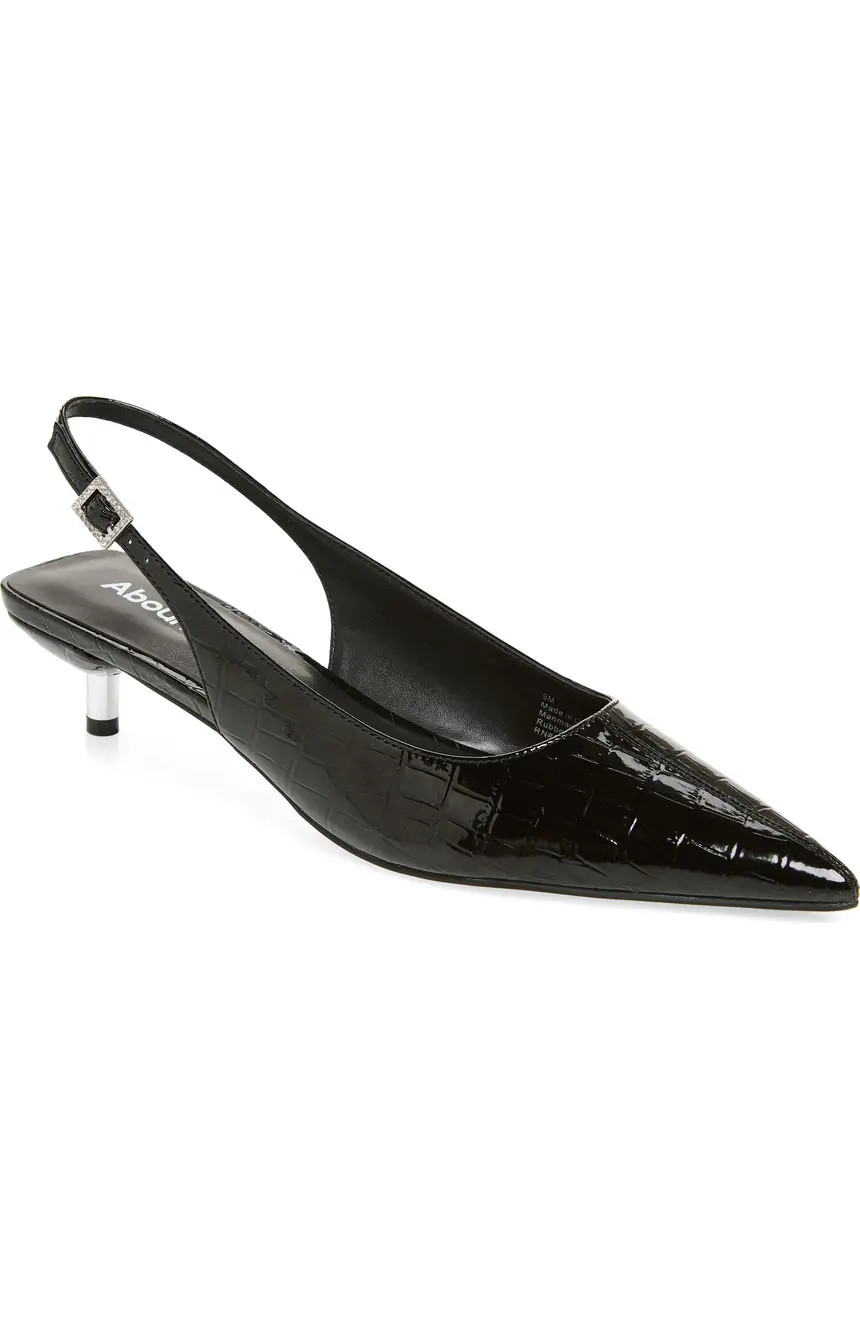 Lidia Slingback Kitten Heel Pump (Women) | Nordstrom Rack