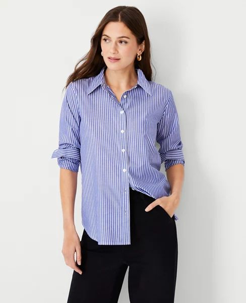Striped Relaxed Perfect Shirt | Ann Taylor (US)